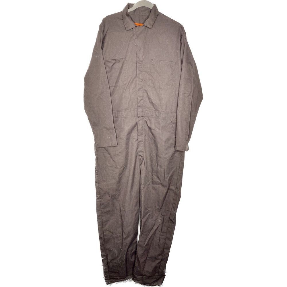 Red Kap Overalls Large Brown Heavy Mechanic Outdoor Wear Warmth Work Wear Nice